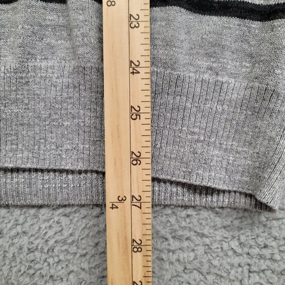 Lucky Brand Sweater Mens Large Gray Striped‎ Casual Normcore Long Sleeve Classic - Picture 9 of 9